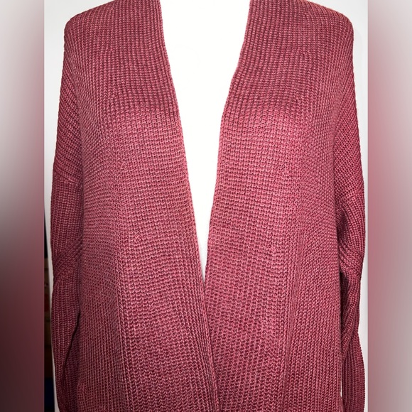 🩷NWT LULULEMON CASHLU SWEATER WRAP IN HEATHERED MULLED WINE M/L - Picture 9 of 15